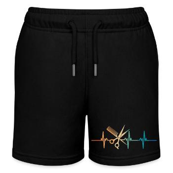 Friseur Herzschlag - Kinder Organic Joggingshorts Mini Bolter von Stanley/Stella - Schwarz - Vorne