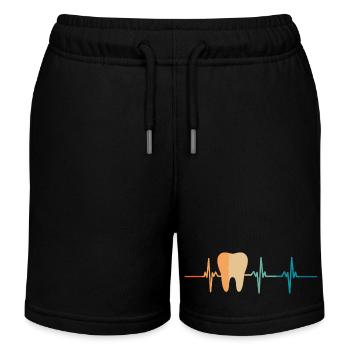 Herzschlag des Zahnarztes - Kinder Organic Joggingshorts Mini Bolter von Stanley/Stella - Schwarz - Vorne