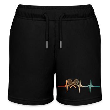Tennis-Herzschlag - Kinder Organic Joggingshorts Mini Bolter von Stanley/Stella - Schwarz - Vorne