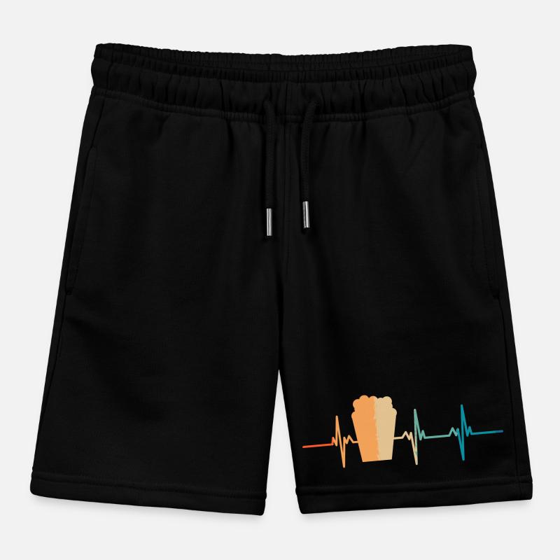 Popcorn heartbeat Kids Organic Sweat Shorts by Stanley/Stella