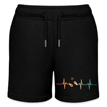 Flipper-Herzschlag - Kinder Organic Joggingshorts Mini Bolter von Stanley/Stella - Schwarz - Vorne