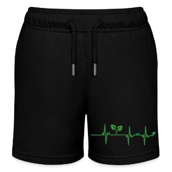 Battement de cœur vegan - Short de jogging enfant bio Stanley/Stella - noir - Devant