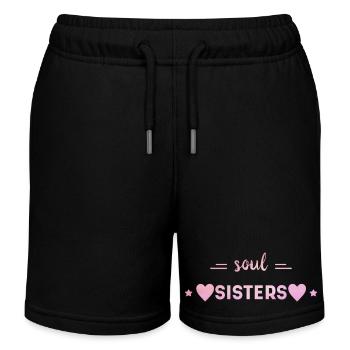 Freunde - Soul Sisters - Kinder Organic Joggingshorts Mini Bolter von Stanley/Stella - Schwarz - Vorne