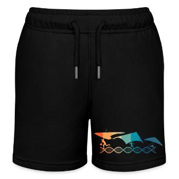 Gleitschirmfliegen liegt mir im Blut - Kinder Organic Joggingshorts Mini Bolter von Stanley/Stella - Schwarz - Vorne