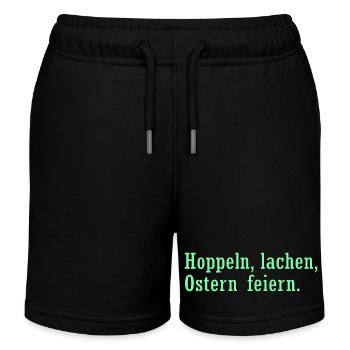Hoppeln, Lachen, Ostern Feiern - Kinder Organic Joggingshorts Mini Bolter von Stanley/Stella - Schwarz - Vorne