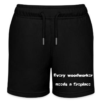 cutter logging awesome carpenter girl tshirts - Kinder Organic Joggingshorts Mini Bolter von Stanley/Stella - Schwarz - Vorne