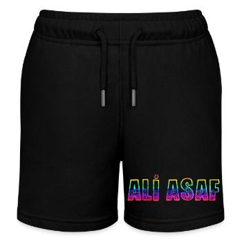 Ali Asaf RS Rainbow - Kids Organic Sweat Shorts by Stanley/Stella - black - Front