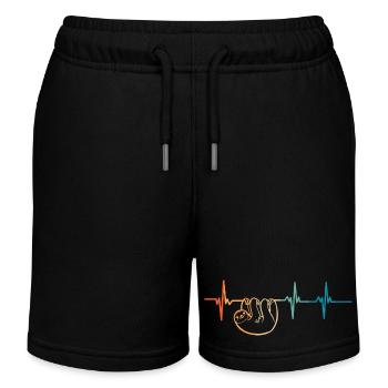 Fauler Herzschlag - Kinder Organic Joggingshorts Mini Bolter von Stanley/Stella - Schwarz - Vorne