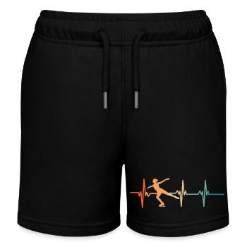 Herzschlag Skaten - Kinder Organic Joggingshorts Mini Bolter von Stanley/Stella - Schwarz - Vorne