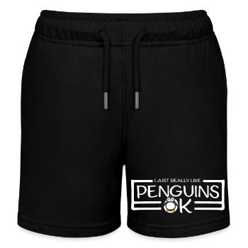 J’aime vraiment les pingouins OK Ich mag Pinguine - Short de jogging enfant bio Stanley/Stella - noir - Devant