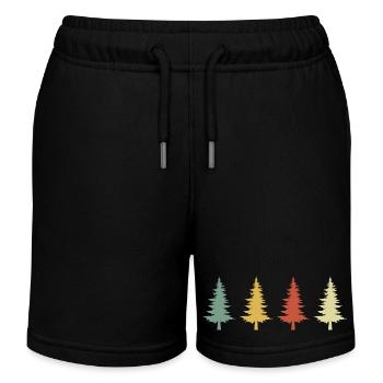 Vintage Retro Baum - Kinder Organic Joggingshorts Mini Bolter von Stanley/Stella - Schwarz - Vorne