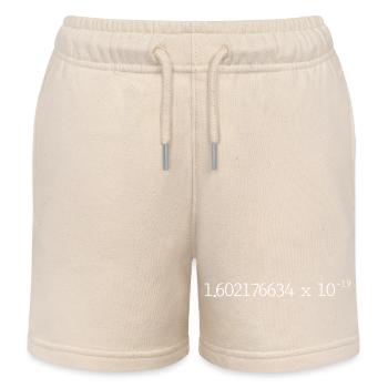 Elementarladung e - Kinder Organic Joggingshorts Mini Bolter von Stanley/Stella - Natur - Vorne