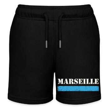 Marseille Millésime - Short de jogging enfant bio Stanley/Stella - noir - Devant