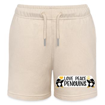 Amour Paix Pingouins Drôle Dab Cool Pingouin Dabbing - Short de jogging enfant bio Stanley/Stella - écru doux - Devant