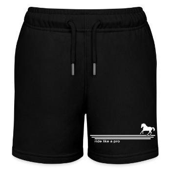 Horse Riding Horse Love Riding Lesson Voltegieren - Kids Organic Sweat Shorts by Stanley/Stella - black - Front