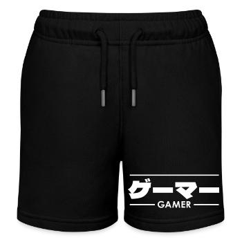 Gamer à la japonaise - Short de jogging enfant bio Stanley/Stella - noir - Devant