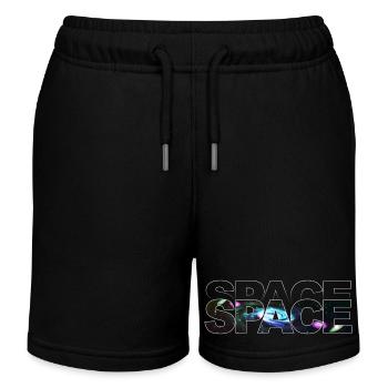 Space Outline - Kids Organic Sweat Shorts by Stanley/Stella - black - Front