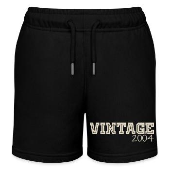 Jahrgang 2004 Original 2004 Retro 2004 Geschenk 2004 - Kinder Organic Joggingshorts Mini Bolter von Stanley/Stella - Schwarz - Vorne
