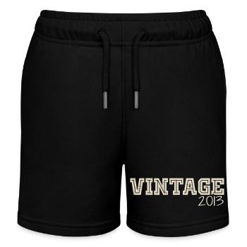 Jahrgang 2013 Original 2013 Retro 2013 Geschenk 2013 - Kinder Organic Joggingshorts Mini Bolter von Stanley/Stella - Schwarz - Vorne