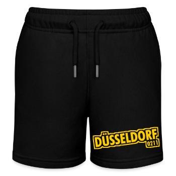 Düsseldorf - 0211 - Vorwahl - NRW - Ruhrpott - Kinder Organic Joggingshorts Mini Bolter von Stanley/Stella - Schwarz - Vorne