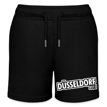 Düsseldorf - 0211 - Vorwahl - NRW - Ruhrpott - Kinder Organic Joggingshorts Mini Bolter von Stanley/Stella - Schwarz - Vorne