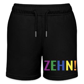 10. Geburtstag Geschenkidee Kindergeburtstag - Kinder Organic Joggingshorts Mini Bolter von Stanley/Stella - Schwarz - Vorne