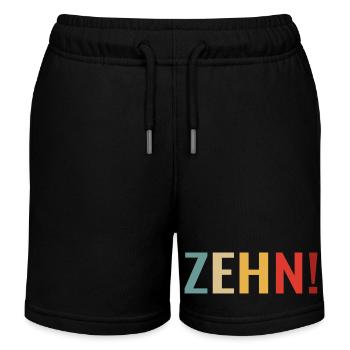 10. Geburtstag Kinder 10 Jahre alt - Kinder Organic Joggingshorts Mini Bolter von Stanley/Stella - Schwarz - Vorne