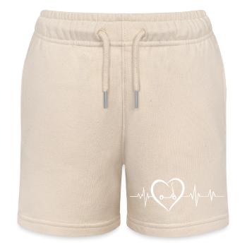 Herzschlag Roller - Kinder Organic Joggingshorts Mini Bolter von Stanley/Stella - Natur - Vorne