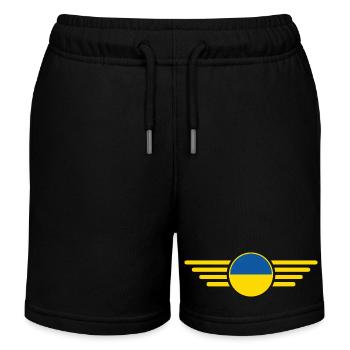 Ich liebe Ukraine, Eleganz Stil Design T-Shirt - Kinder Organic Joggingshorts Mini Bolter von Stanley/Stella - Schwarz - Vorne