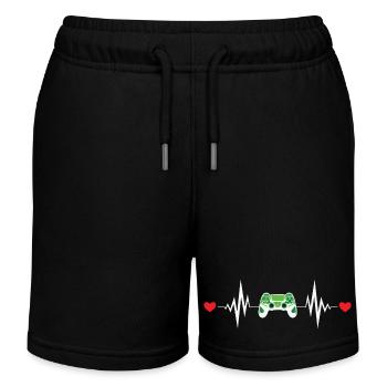Herzschlag Spiele - Kinder Organic Joggingshorts Mini Bolter von Stanley/Stella - Schwarz - Vorne