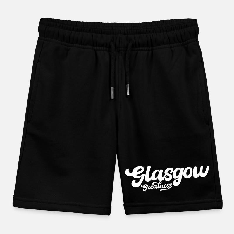 Glasgow Greatness, UK Kids Organic Sweat Shorts by Stanley/Stella