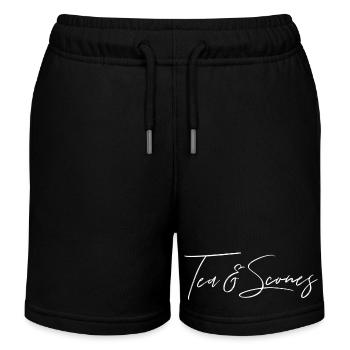 Tea & Scones, UK - Kids Organic Sweat Shorts by Stanley/Stella - black - Front