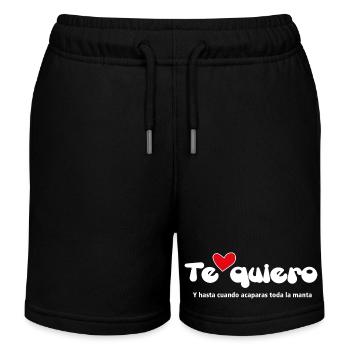 "ICH LIEBE DICH" - Lustige Zitate Paare 06 - Kinder Organic Joggingshorts Mini Bolter von Stanley/Stella - Schwarz - Vorne