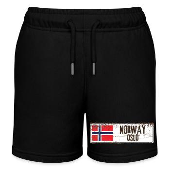 Oslo Drapeau de la Norvège - Short de jogging enfant bio Stanley/Stella - noir - Devant