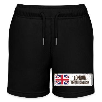 Londres Drapeau du Royaume-Uni - Short de jogging enfant bio Stanley/Stella - noir - Devant