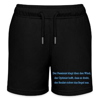 Sailors' saying - Kids Organic Sweat Shorts by Stanley/Stella - black - Front