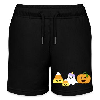 Halloween-Set - Kinder Organic Joggingshorts Mini Bolter von Stanley/Stella - Schwarz - Vorne