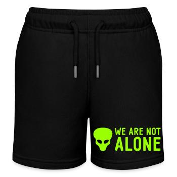 Alien - We Are Not Alone - Aliens - Kids Organic Sweat Shorts by Stanley/Stella - black - Front
