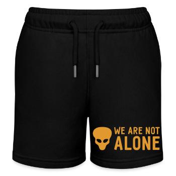 Alien - We Are Not Alone - Aliens - Kids Organic Sweat Shorts by Stanley/Stella - black - Front