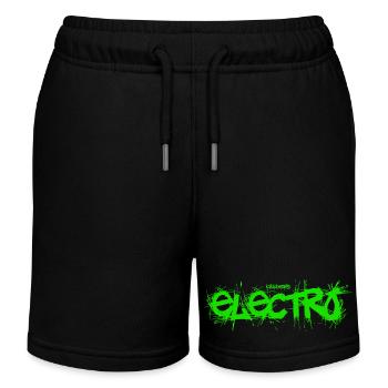 KIKKBEATZ "Electro" - Kinder Organic Joggingshorts Mini Bolter von Stanley/Stella - Schwarz - Vorne