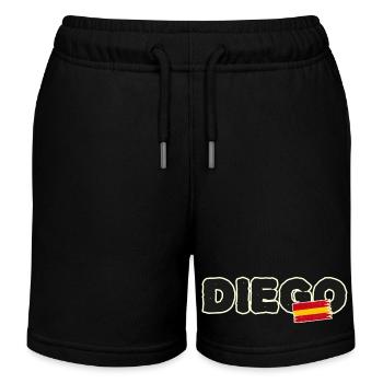 Diego spanische Flagge Spanien - Kinder Organic Joggingshorts Mini Bolter von Stanley/Stella - Schwarz - Vorne
