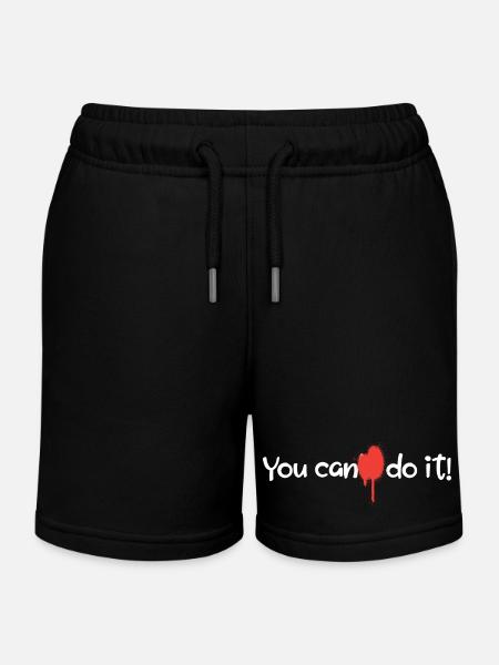 Du kannst es schaffen! - Kinder Organic Joggingshorts Mini Bolter von Stanley/Stella - Schwarz