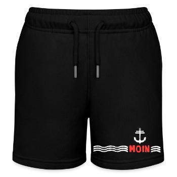 Moin Mer Ancre Vent Force Tempête - Short de jogging enfant bio Stanley/Stella - noir - Devant