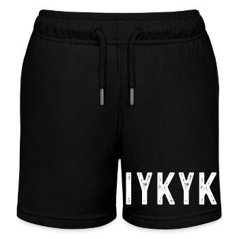 IYKYK If You Know You Know Funny - Kids Organic Sweat Shorts by Stanley/Stella - black - Front