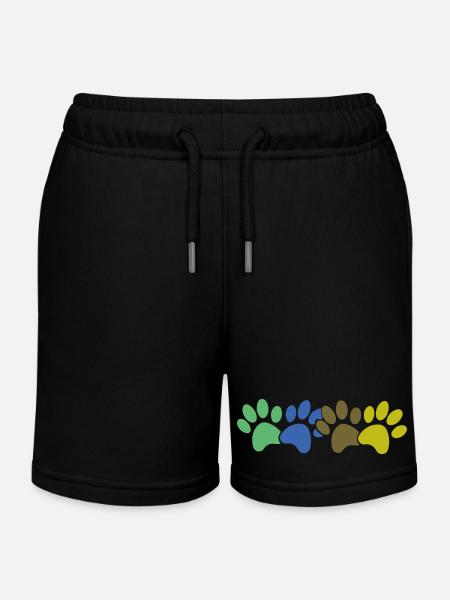 Pattes de chien - Short de jogging enfant bio Stanley/Stella - noir