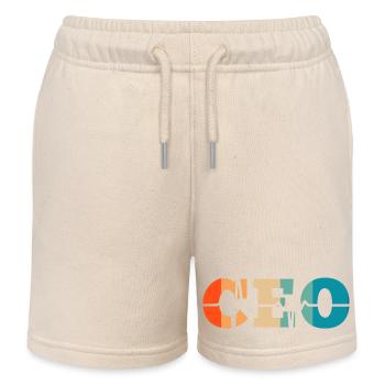 Geschäftsführer von Retro Heartbeat - Kinder Organic Joggingshorts Mini Bolter von Stanley/Stella - Natur - Vorne