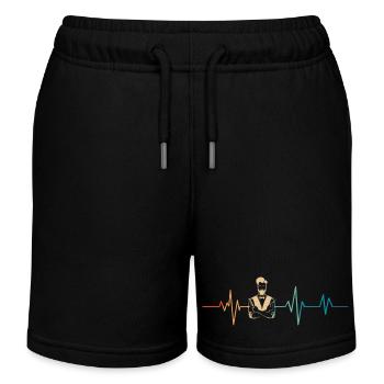 Heartbeat Retro Hairdresser - Kids Organic Sweat Shorts by Stanley/Stella - black - Front