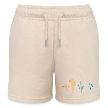 Militär Retro Herzschlag - Kinder Organic Joggingshorts Mini Bolter von Stanley/Stella - Natur - Vorne