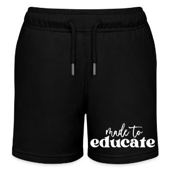 Made to Educate - Kids Organic Sweat Shorts by Stanley/Stella - black - Front