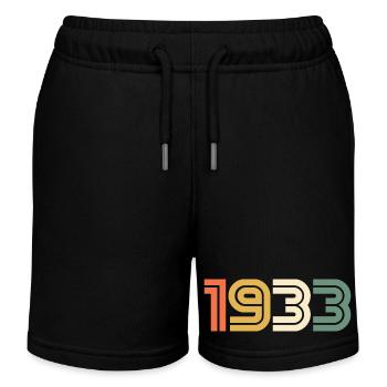 Sport year of birth 1933 - Kids Organic Sweat Shorts by Stanley/Stella - black - Front